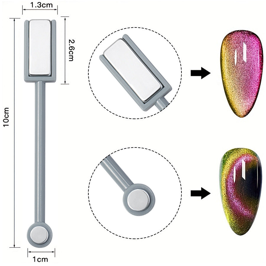 Kit Vernis Cat Eye Galaxy 5 couleurs +base noire + barre magnétique