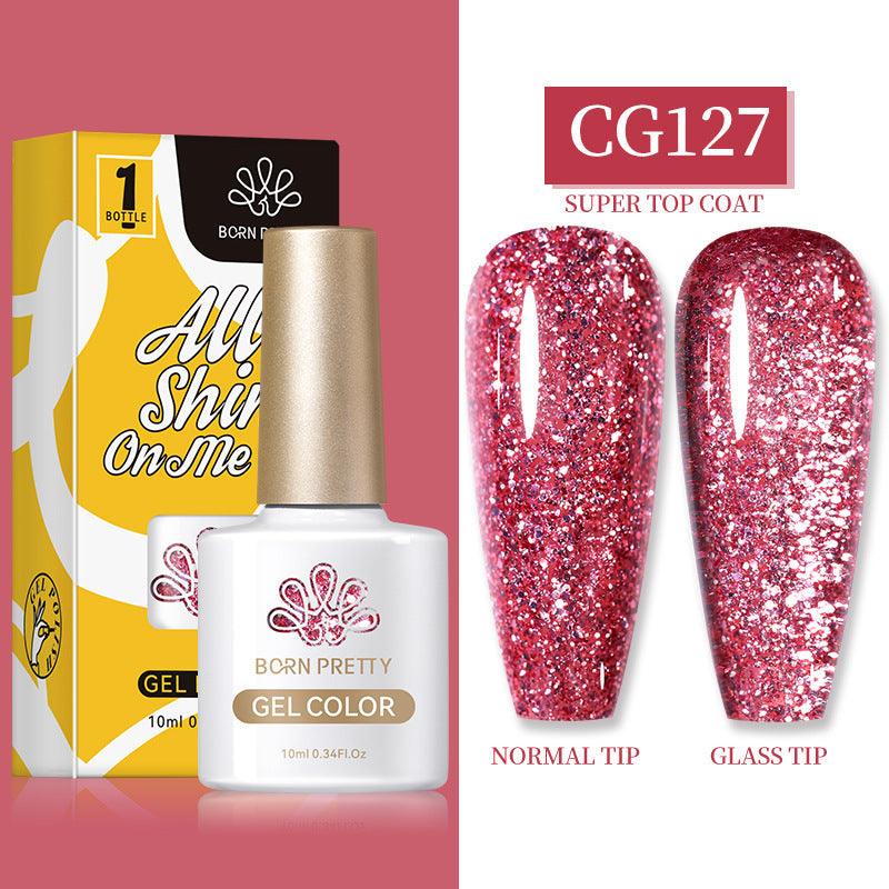 Vernis Semi-Permanent Pailleté Born Pretty®️, 10ml, disponible en 20 couleurs. 🎁 le 4ème flacon est OFFERT (réduction automatique lors du paiement)