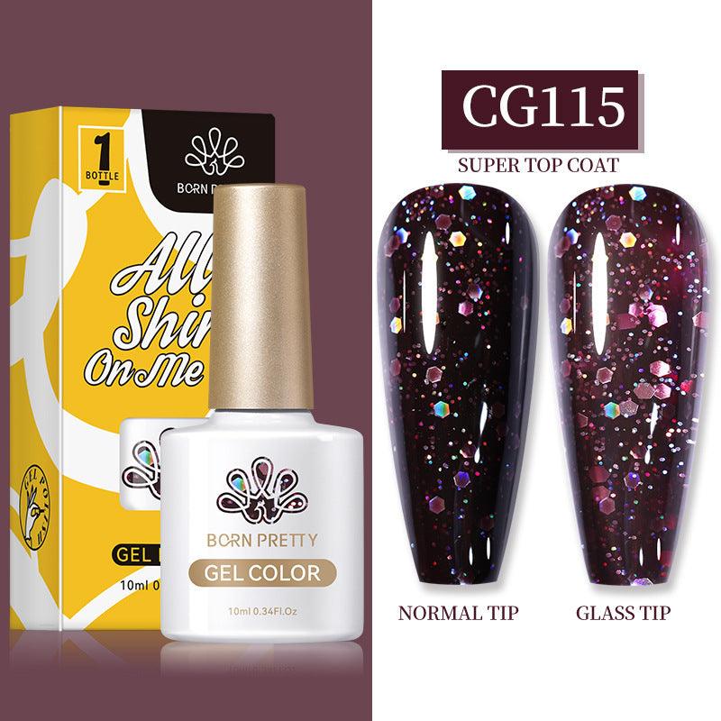 Vernis Semi-Permanent Pailleté Born Pretty®️, 10ml, disponible en 20 couleurs. 🎁 le 4ème flacon est OFFERT (réduction automatique lors du paiement)