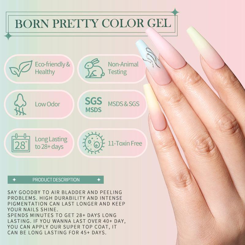 Vernis Semi-Permanent Pailleté Born Pretty®️, 10ml, disponible en 20 couleurs. 🎁 le 4ème flacon est OFFERT (réduction automatique lors du paiement)