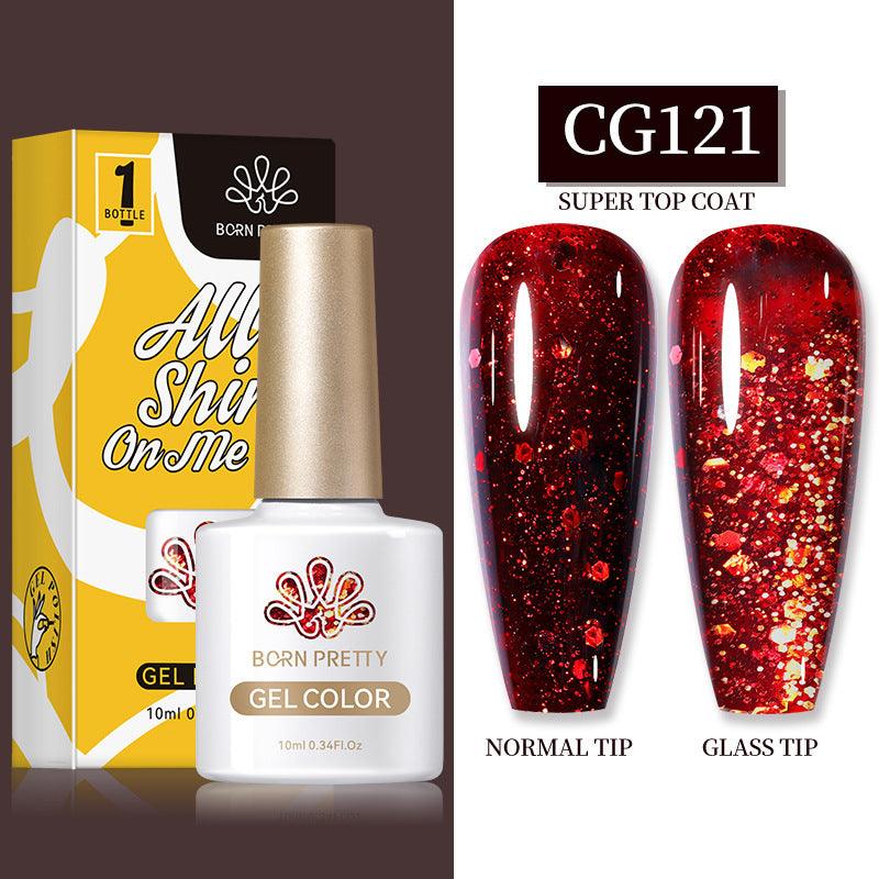 Vernis Semi-Permanent Pailleté Born Pretty®️, 10ml, disponible en 20 couleurs. 🎁 le 4ème flacon est OFFERT (réduction automatique lors du paiement)