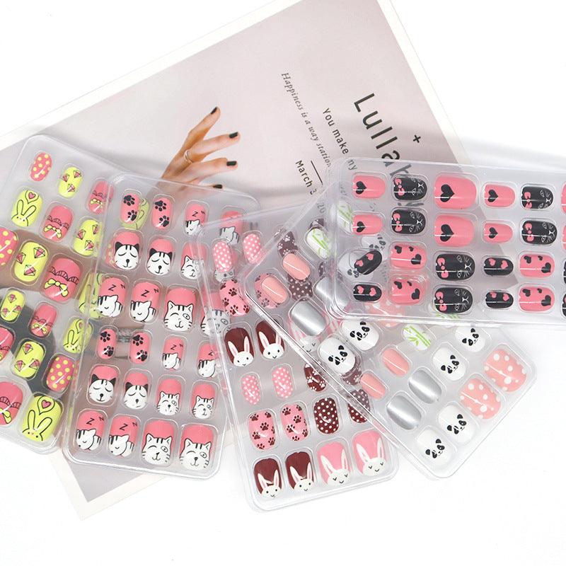Press On Nails pour enfant, 24 pièces, disponible en 16 coloris - La Boutique Origi'Nails™️