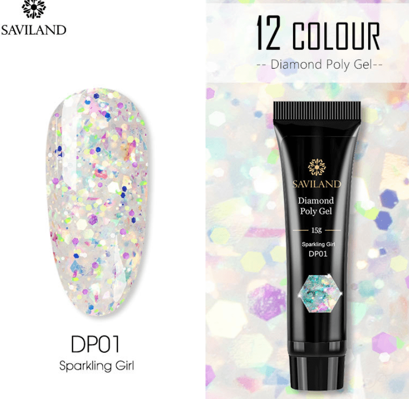 Tube Diamond Polygel 15g, 12 coloris disponibles - La Boutique Origi'Nails™️