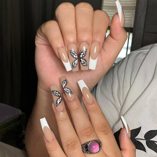 Press On Nails, French Butterfly