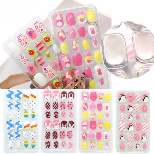 Press On Nails pour enfant, 24 pièces, disponible en 16 coloris - La Boutique Origi'Nails™️